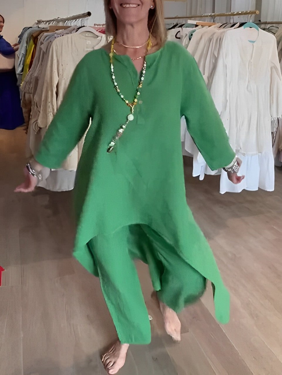 Conjunto de pantalón de lino