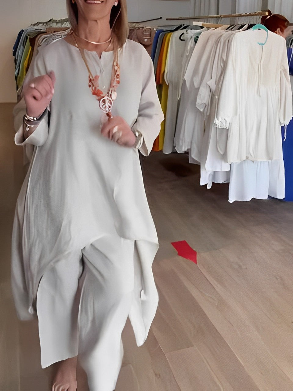 Conjunto de pantalón de lino