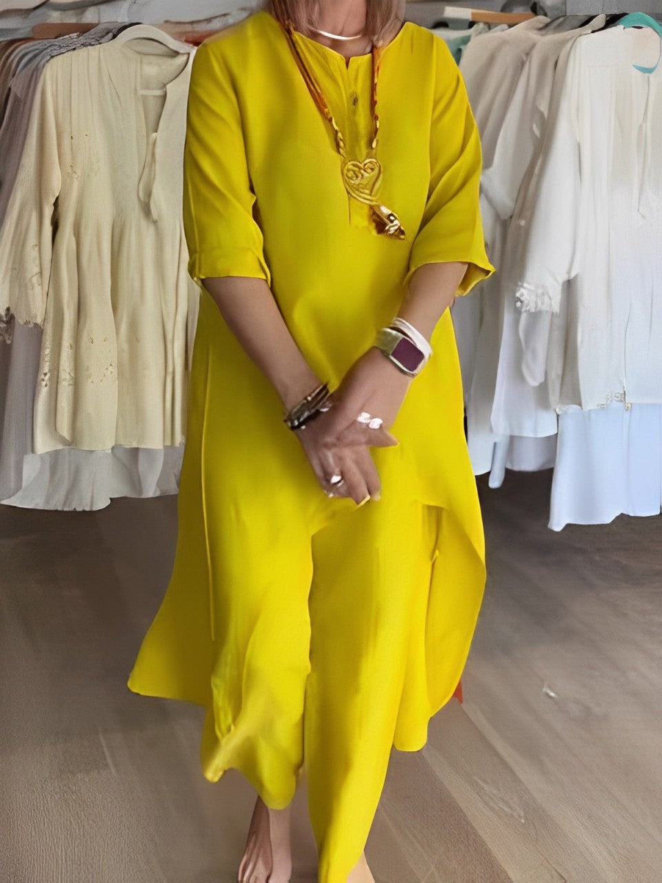 Conjunto de pantalón de lino