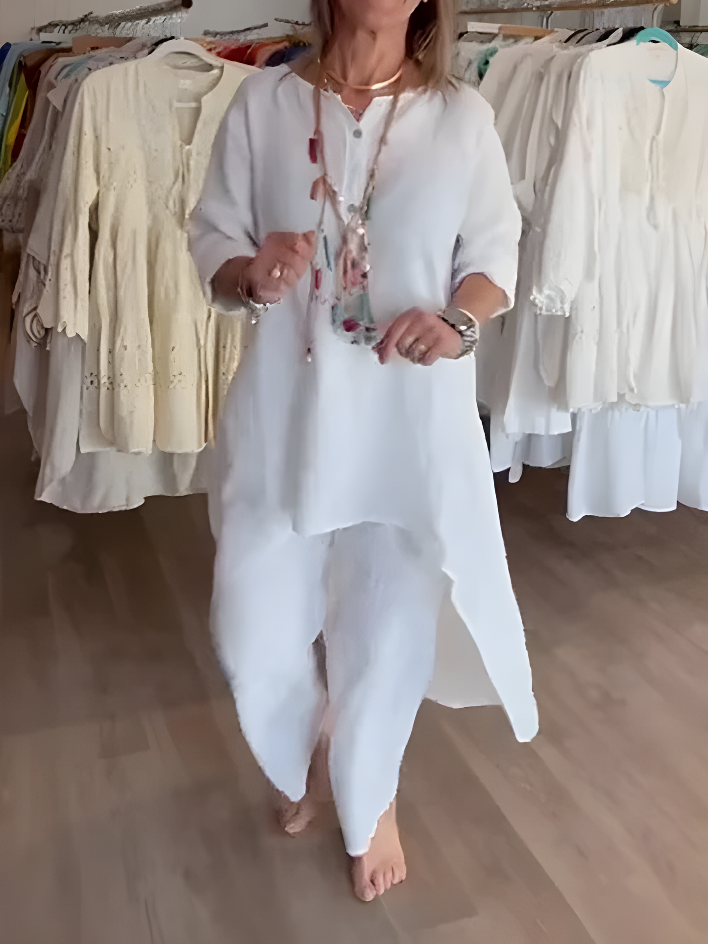 Conjunto de pantalón de lino