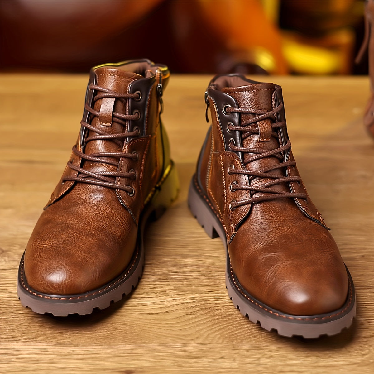 Elegancia aérea: botas de cuero con cremallera