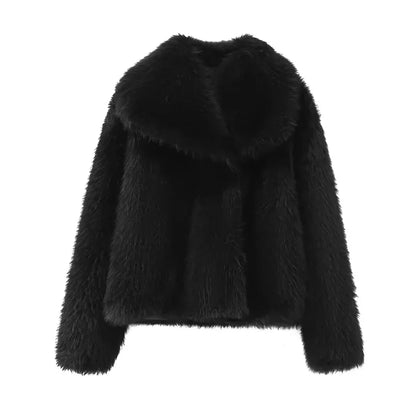 Veste fausse fourrure élégante pour chaleur maximale