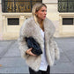 Veste fausse fourrure élégante pour chaleur maximale